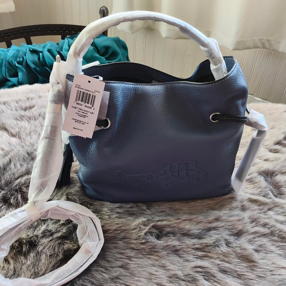 COACH Andy Drawstring Crossbody Bag, Chambray